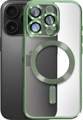 Coque AVIZAR MagSafe iPhone 16 Pro Chromé Vert Foncé
