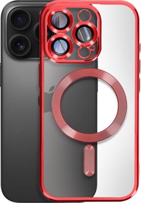 Coque AVIZAR MagSafe iPhone 16 Pro Chromé Rouge