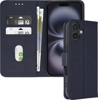 Etui AVIZAR iPhone 16 Plus Portefeuille Bleu Nuit