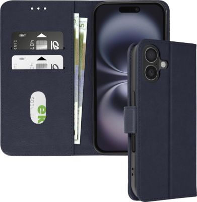 Etui AVIZAR iPhone 16 Plus Portefeuille Bleu Nuit