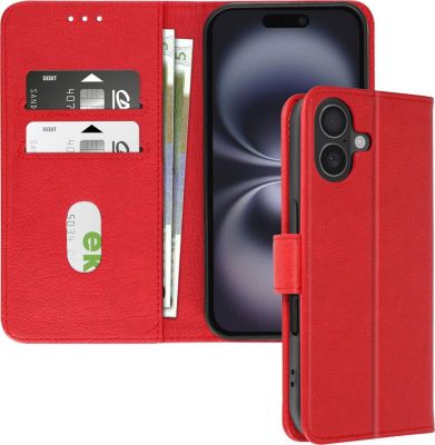 Etui AVIZAR iPhone 16 Portefeuille Rouge