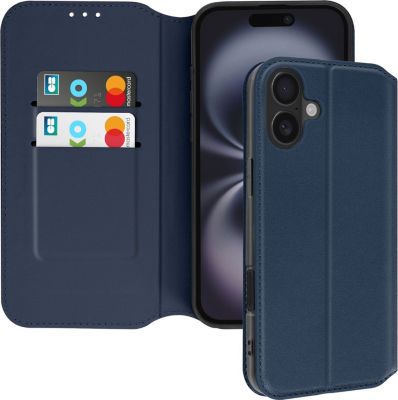 Etui AVIZAR iPhone 16 Portefeuille Bleu Nuit
