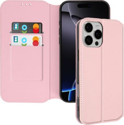 Etui AVIZAR iPhone 16 Pro Portefeuille Rose Gold