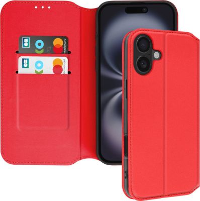 Etui AVIZAR iPhone 16 Plus Portefeuille Rouge