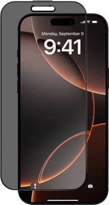 Protège écran AVIZAR iPhone 16 Pro Max Anti-espion Noir