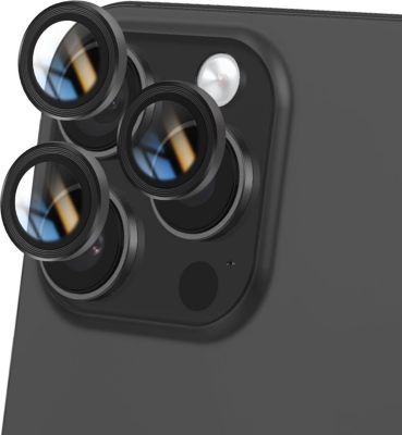 Protège objectif AVIZAR iPhone 16 Pro Max Verre Trempé Noir