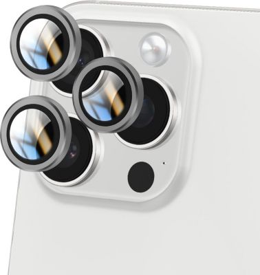Protège objectif AVIZAR iPhone 16 Pro Max Verre Trempé Gris