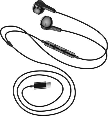 Ecouteurs LINQ Filaires USB C avec Microphone Noir