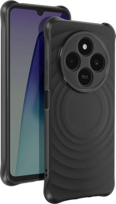 Coque IMAK Antichoc Redmi 14C Design en 3D Noir