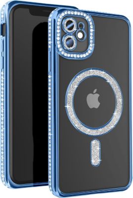 Coque AVIZAR Diamant iPhone 11 MagSafe Bleu Saphir