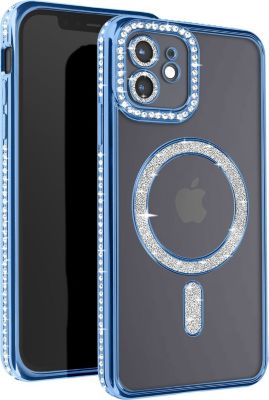 Coque AVIZAR Diamant iPhone 12 MagSafe Bleu Saphir Coque AVIZAR Diamant iPhone 12 MagSafe Bleu Saphir