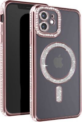 Coque AVIZAR Diamant iPhone 12 MagSafe Rose Gold