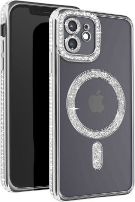 Coque AVIZAR Diamant iPhone 12 MagSafe Argent