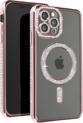 Coque AVIZAR Diamant iPhone 12 Pro Max MagSafe Rose