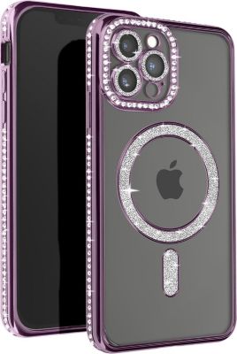 Coque AVIZAR Diamant iPhone 12 Pro Max MagSafe Violet