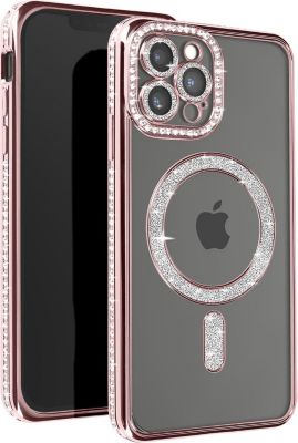 Coque AVIZAR Diamant iPhone 13 Pro Max MagSafe Rose