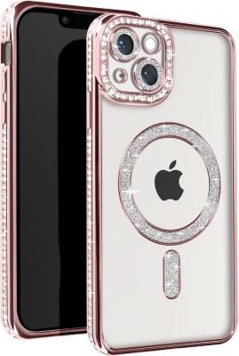 Coque AVIZAR Diamant iPhone 13 MagSafe Rose Gold