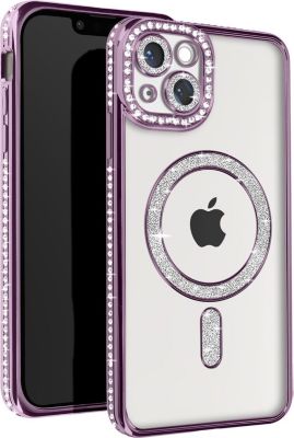Coque AVIZAR Diamant iPhone 13 MagSafe Violet