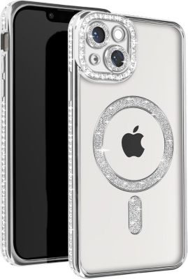 Coque AVIZAR Diamant iPhone 14 MagSafe Argent