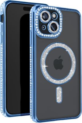 Coque AVIZAR Diamant iPhone 15 MagSafe Bleu Saphir