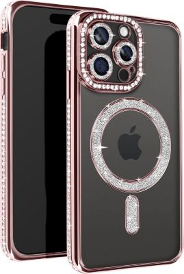 Coque AVIZAR Diamant iPhone 15 Pro MagSafe Rose Gold