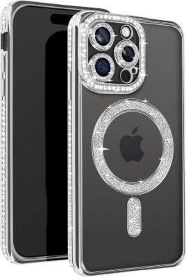 Coque AVIZAR Diamant iPhone 15 Pro MagSafe Argent