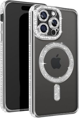 Coque AVIZAR Diamant iPhone 15 Pro Max MagSafe Argent Coque AVIZAR Diamant iPhone 15 Pro Max MagSafe Argent