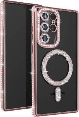 Coque AVIZAR Diamant Samsung S23 Ultra MagSafe Rose