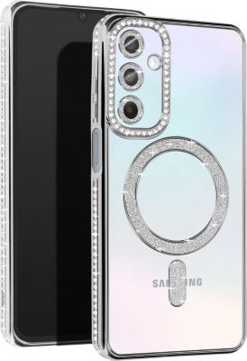 Coque AVIZAR Diamant Samsung A15 MagSafe Argent