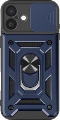 Coque MAYAXESS iPhone 16 Plus Bague Bleu Nuit