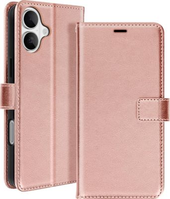 Etui MAYAXESS iPhone 16 Plus Portefeuille Rose Gold
