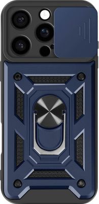 Coque MAYAXESS iPhone 16 Pro Bague Bleu Nuit