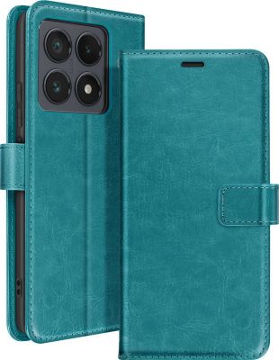 Etui MAYAXESS Portefeuille Xiaomi 14T Pro Turquoise