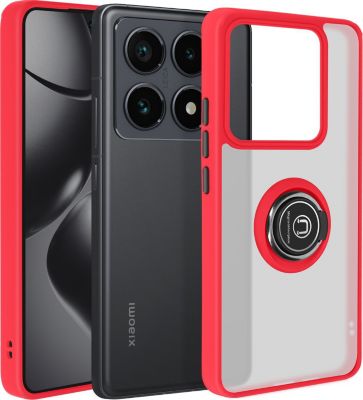 Coque AVIZAR Xiaomi 14T Pro Bague Support Rouge