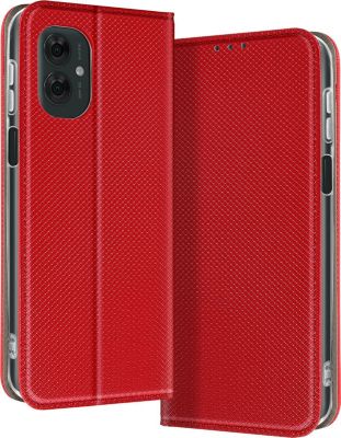 Etui AVIZAR Motorola Moto G55 Porte-carte Rouge