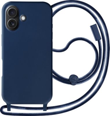 Coque avec cordon AVIZAR Cordon iPhone 16 Lanière Bleu