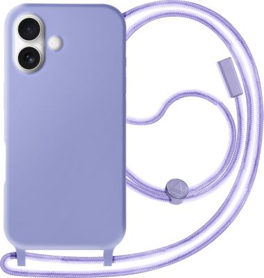Coque avec cordon AVIZAR Cordon iPhone 16 Lanière Lavande