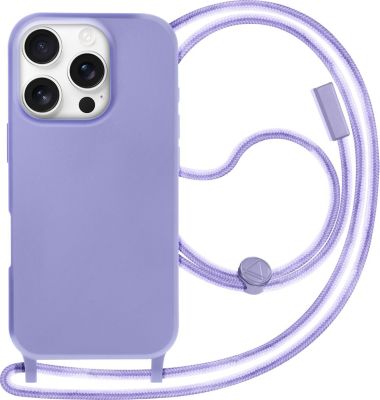Coque avec cordon AVIZAR Cordon iPhone 16 Pro Lanière Lavande
