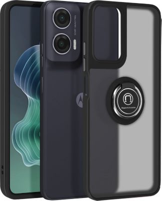 Coque AVIZAR Motorola Moto G35 Bague Support Noir