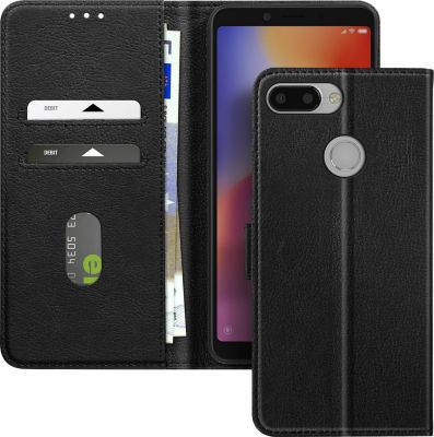 Etui AVIZAR Xiaomi Redmi 6 Portefeuille Noir