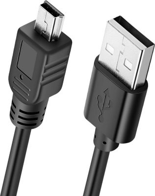 Câble USB AVIZAR USB mâle vers USB mini B mâle 1.8m Noir