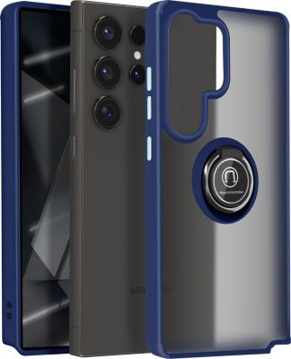 Coque AVIZAR Galaxy S25 Ultra Bague Support Bleu Nuit