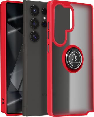 Coque AVIZAR Samsung S25 Ultra Bague Support Rouge Coque AVIZAR Samsung S25 Ultra Bague Support Rouge