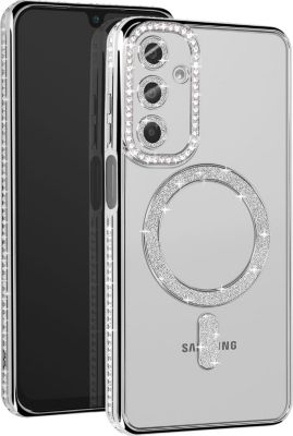 Coque AVIZAR Diamant Samsung A16 MagSafe Argent