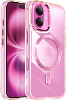 Coque AVIZAR MagSafe iPhone 16 Cristal Rose