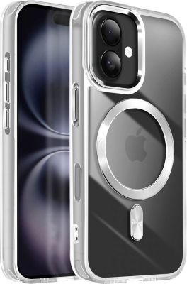 Coque AVIZAR MagSafe iPhone 16 Cristal Argent