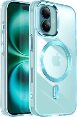 Coque AVIZAR MagSafe iPhone 16 Cristal Bleu