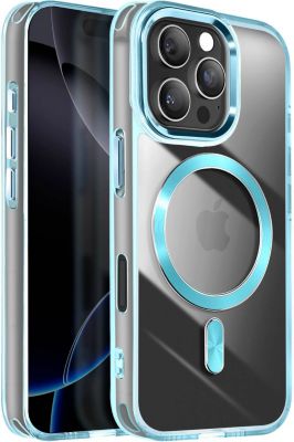 Coque AVIZAR MagSafe iPhone 16 Pro Cristal Bleu