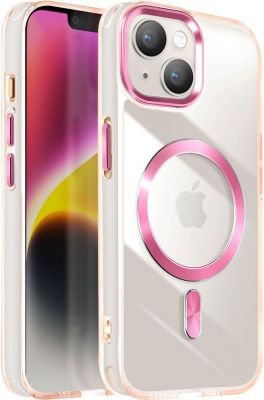 Coque AVIZAR MagSafe iPhone 14 et 13 Cristal Rose