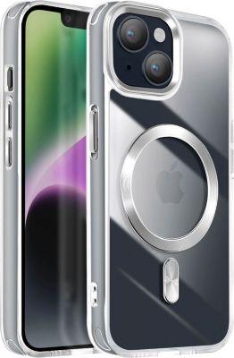 Coque AVIZAR MagSafe iPhone 14 et 13 Cristal Argent Coque AVIZAR MagSafe iPhone 14 et 13 Cristal Argent